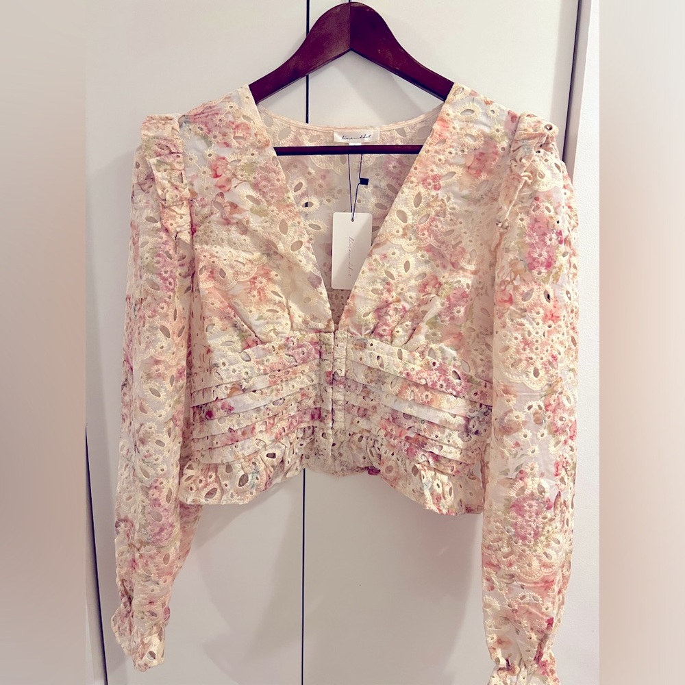 Line and Dot Top. Chic top perfect for a spring day